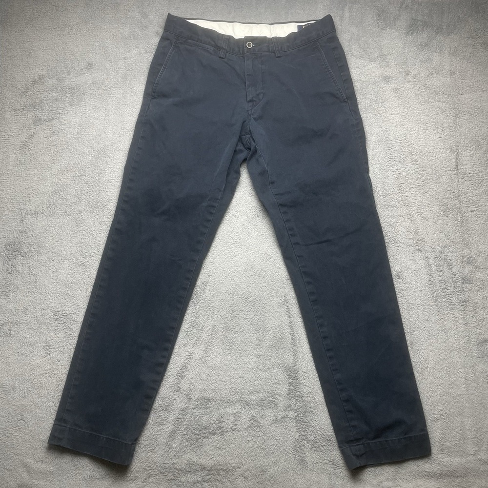 Polo Ralph Lauren Pants Mens 30x30 Slim Fit Navy Chino Casual Preppy 100% Cotton